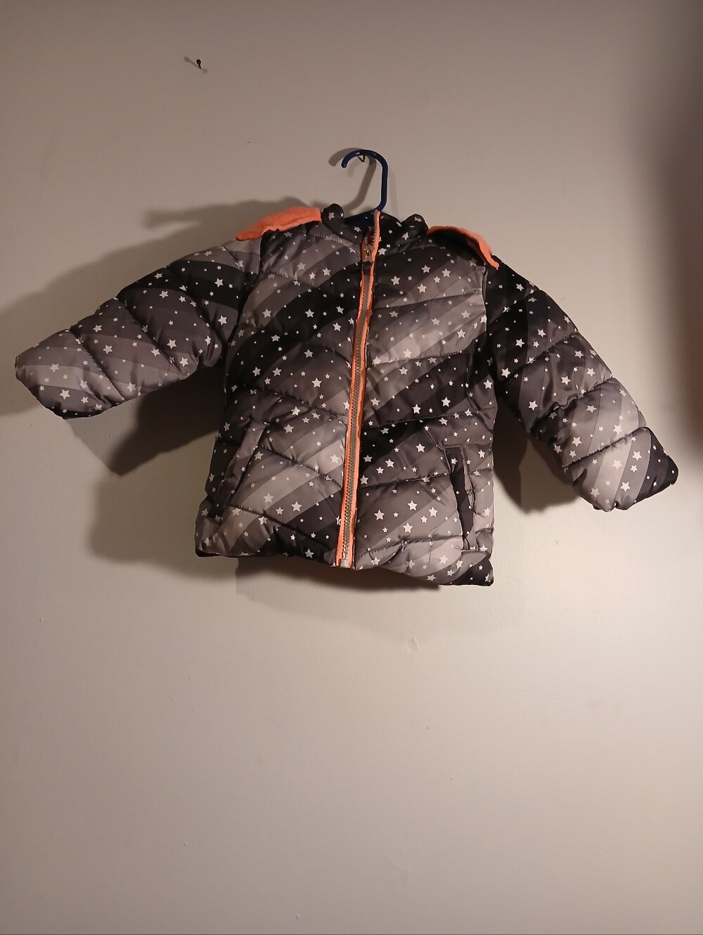 Pink Platinum Girls Puffer Jacket, With Attached Hood. Size 2T.